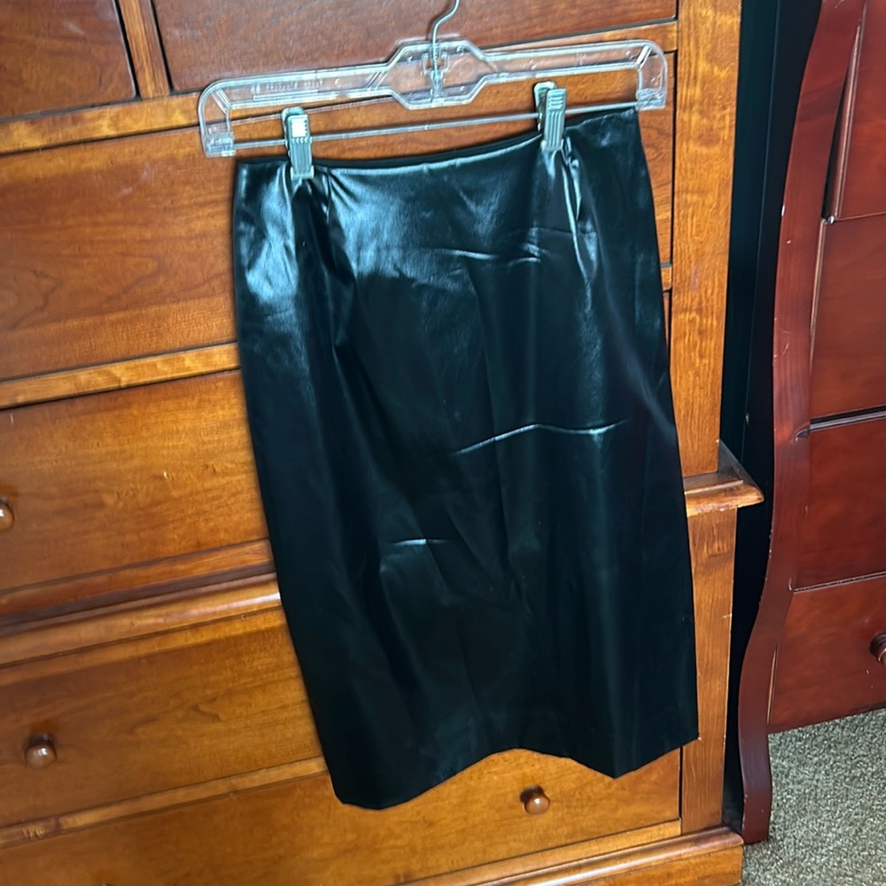 Dolce and Gabbana faux leather midi skirt never been worn
